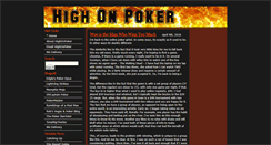 Desktop Screenshot of highonpoker.com